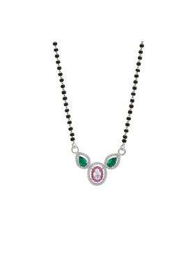 Maira 925 Sterling Silver Micron Rhodium Plated Zircon Mangalsutra for Women