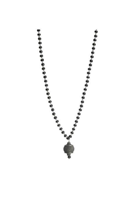 Kshityee Oxidized Designer Bead Elegant Pure Silver 925 Mangalsutra for Women