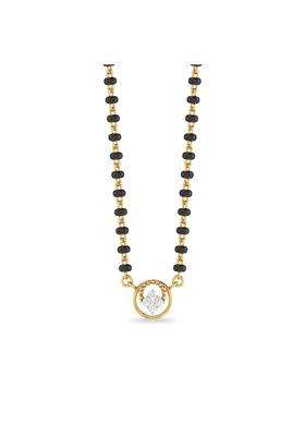 PC Jeweller the Aarav 18K 750 Yellow Gold and Diamond Mangalsutra for Her