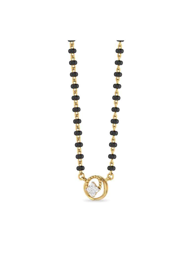 PC Jeweller the Aarav 18K 750 Yellow Gold and Diamond Mangalsutra for Her - Indya