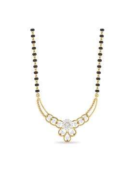 PC Jeweller the Harsa 18K 750 Yellow Gold and Diamond Mangalsutra for Her