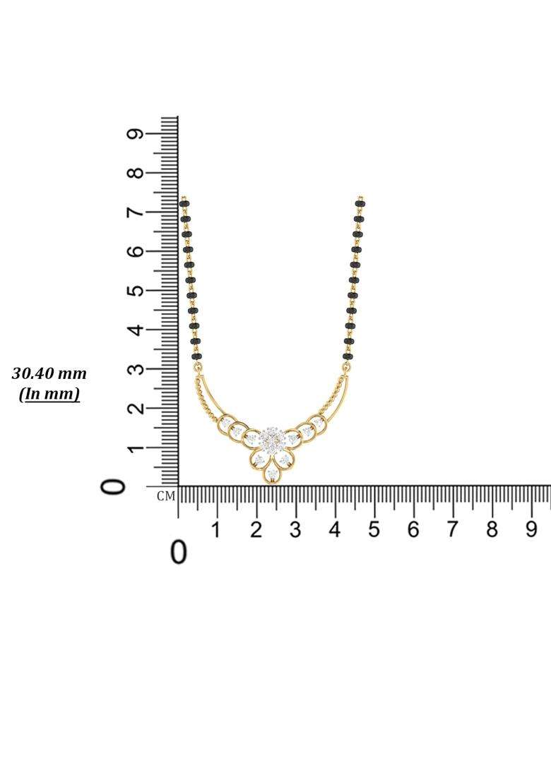 PC Jeweller the Harsa 18K 750 Yellow Gold and Diamond Mangalsutra for Her - Indya
