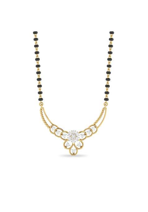 PC Jeweller the Harsa 18K 750 Yellow Gold and Diamond Mangalsutra for Her