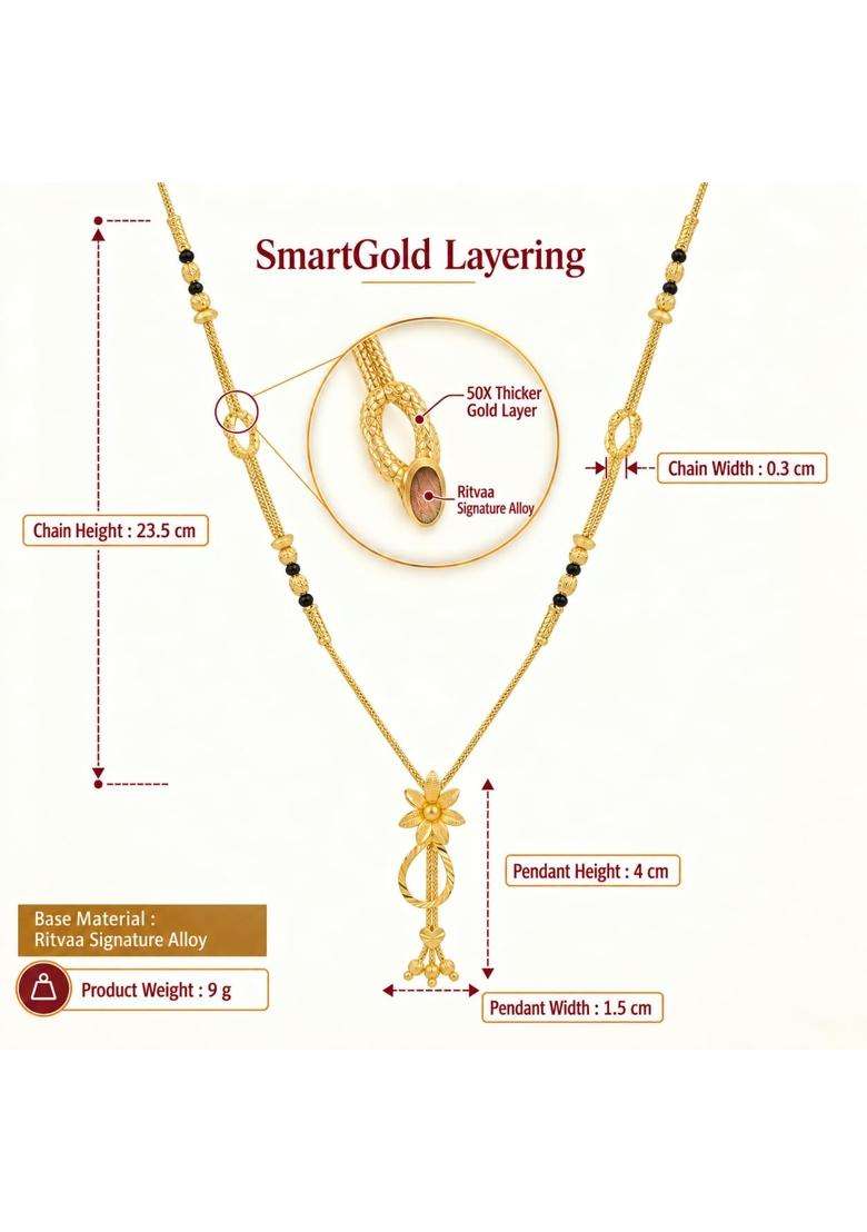 Ritvaa 24K Smartgold Mangalsutra for Women - Indya