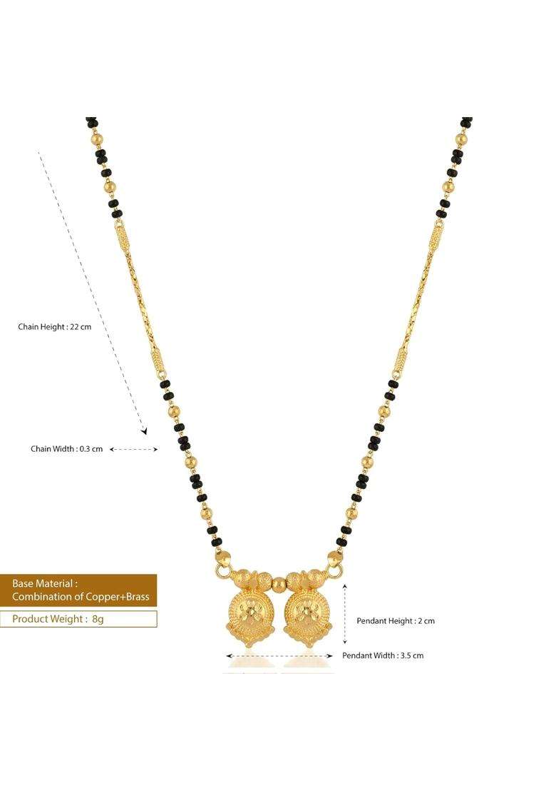 Ritvaa 24K Smartgold Mangalsutra with Vaati Pendant for Women - Indya