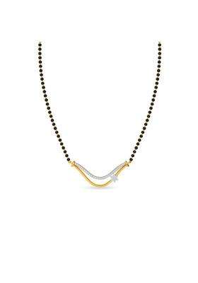Kisna Jewels 14KT 18KT BIS Hallmark Pure Gold and Diamond Mangalsutra for Women