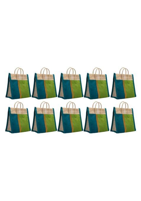 Soman Jute Thamboolam Bags for Return Gifts Gb Multicolor Set of 10