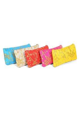 AT Ankit Traders Traditional Embroidered Zipper Purse for Women Return Gifts for Baby Shower Haldi Mehendi