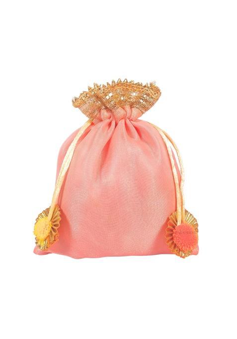 Transbound 20 Pcs Small Organza Satin Return Gift Potli Bags for Wedding Diwali Gift Pouches Engagement
