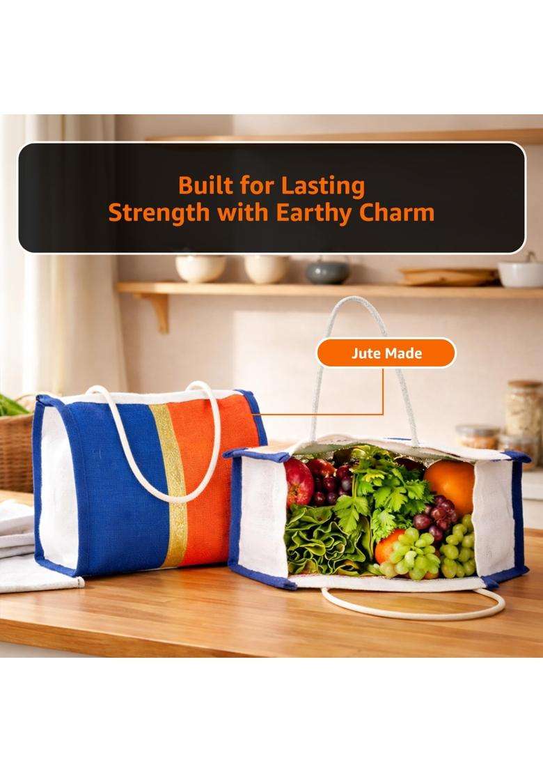 Amazon Brand Solimo Jute Thamboolam Gift Bag Reusable and Durable Pack of 10 - Indya