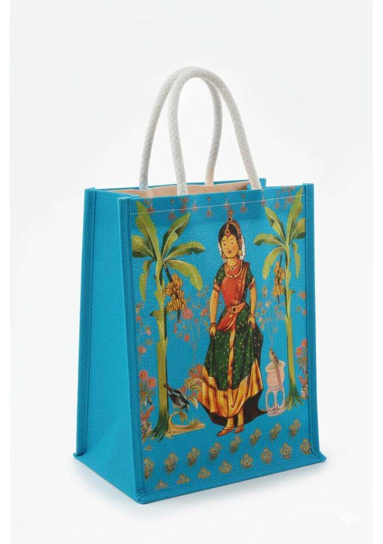 SAI Praseeda Traditional Potli Gift Bags with Zip Closure Bangle Handle and Leaf and Haldi Kumkum Pouches - Indya