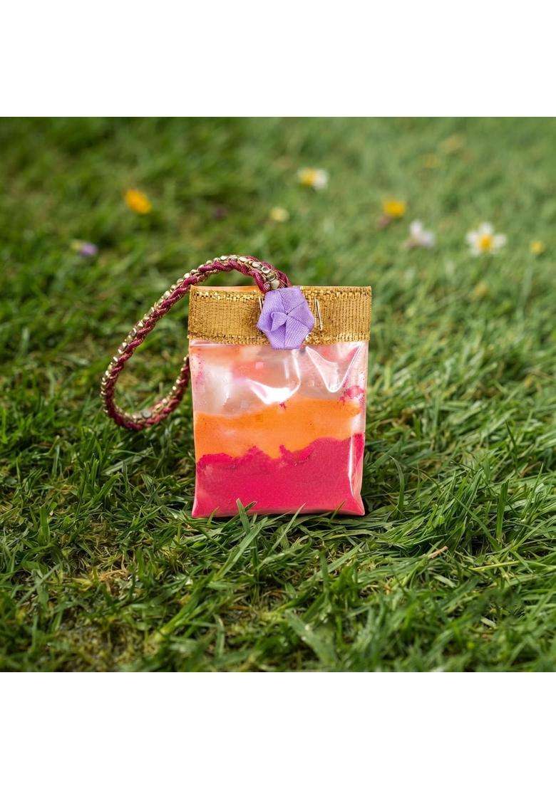 Red WIND Haldi Kumkum Pouch Bags Gift Set Traditional Return Gifts for Pooja Festivals Weddings Pack of 21 - Indya
