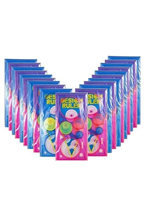 Snaptron Blue Birthday Return Gifts Birthday Party for Kids 20Pcs Designer Spirograph Ruler for Kids Adults