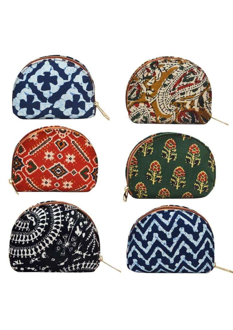 AT Ankit Traders Embelished Decorative Silk Clutch Curve Shaped Potli Bag with for Women with Zipper - Indya