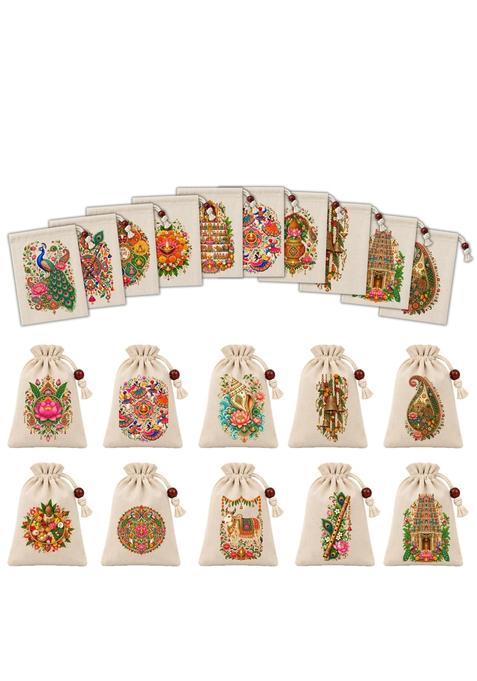Kai Pai Co Festive Potli Bags Combo Navratri Pack of 10