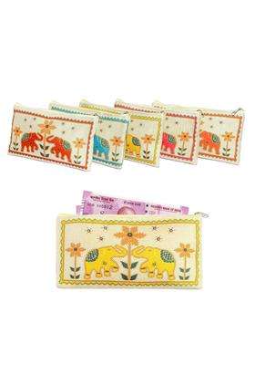 AT Ankit Traders Traditional Embroidered Zipper Purse for Women Return Gifts for Baby Shower Haldi Mehendi