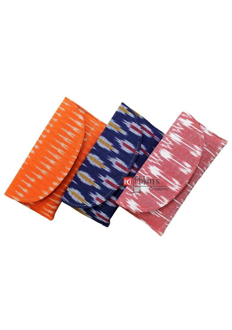 Milans Creation Ikkat Envelopes Wallet Clutch for Women Return Gift Purse Party Favor Gift Giveaways Set of 5 - Indya