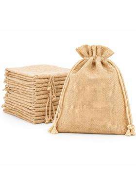 Foxtree 20Pcs Natural Jute Drawstring Gift Bags 30X23 CM