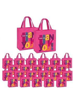 Funblast Thank You Gifting Bags for Return Gifts Non Woven Carry Bags Multi Purpose Reusable Carry Bag