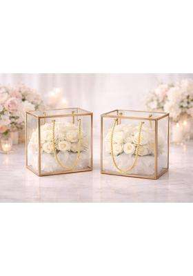 Satyam Kraft 6 Pcs Transparent Gift Goodie Boxes Packaging Hamper Boxes for Wedding Return Gifts Item for Him