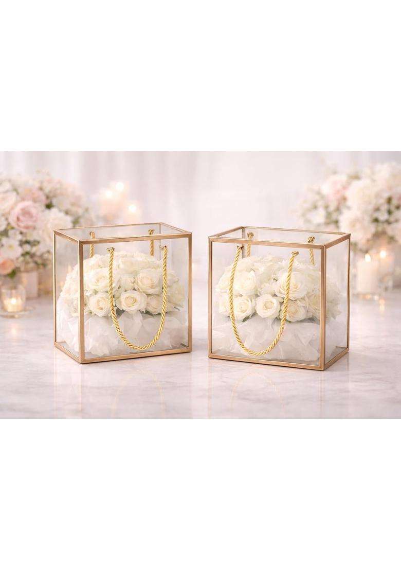 Satyam Kraft 6 Pcs Transparent Gift Goodie Boxes Packaging Hamper Boxes for Wedding Return Gifts Item for Him - Indya