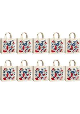 Cantainoo Canvas Return Gift Bags for Wedding Birthday and Festive Functions