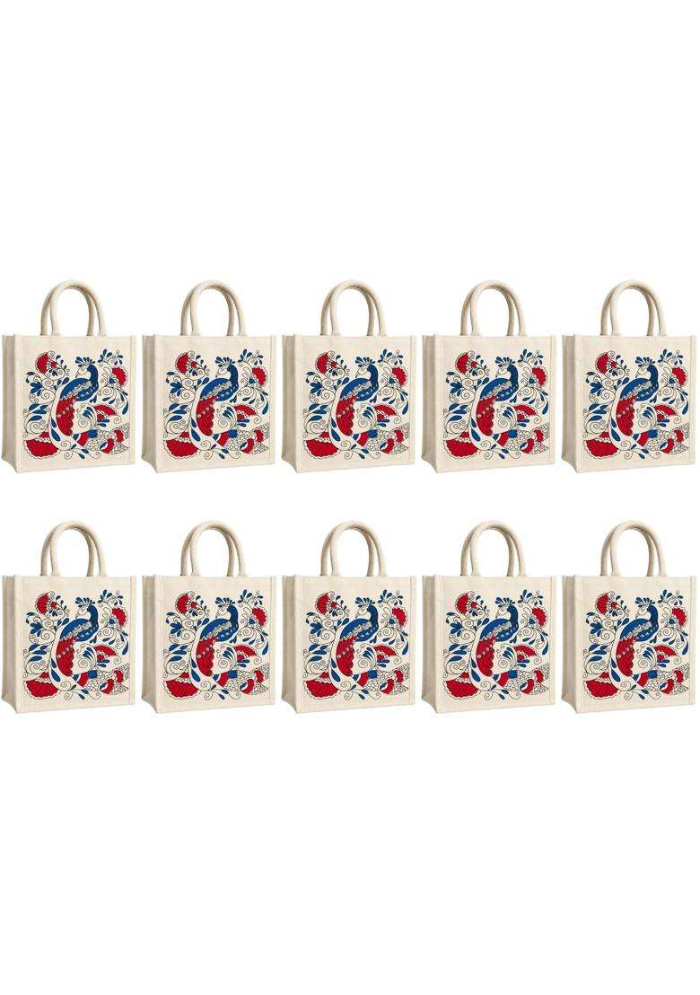 Cantainoo Canvas Return Gift Bags for Wedding Birthday and Festive Functions - Indya