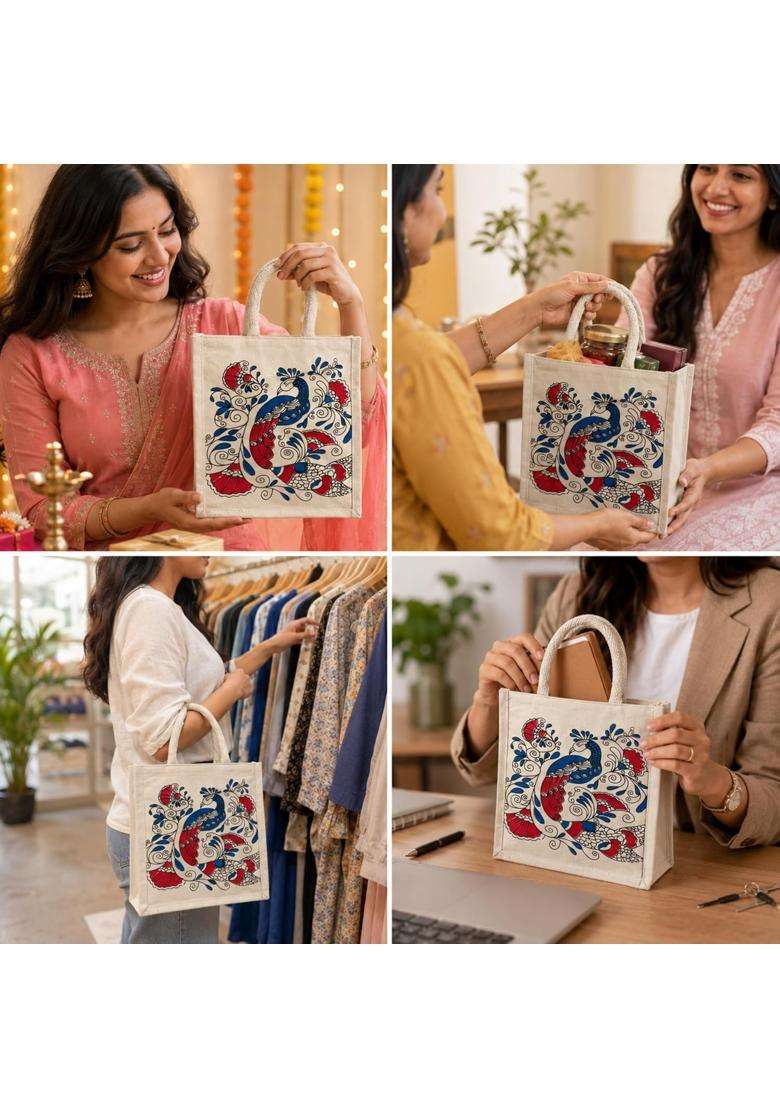 Cantainoo Canvas Return Gift Bags for Wedding Birthday and Festive Functions - Indya