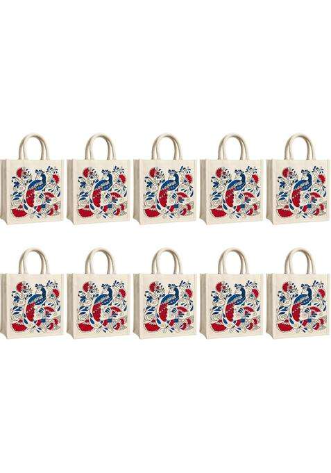 Cantainoo Canvas Return Gift Bags for Wedding Birthday and Festive Functions