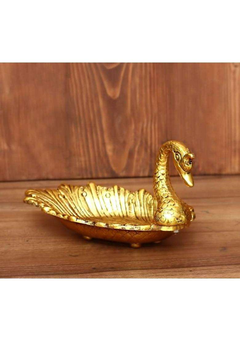 Craftvatika Golden Return Gift Swan Tray Return Gift for Wedding Guest House Warming Ceremony Pack of 25 - Indya