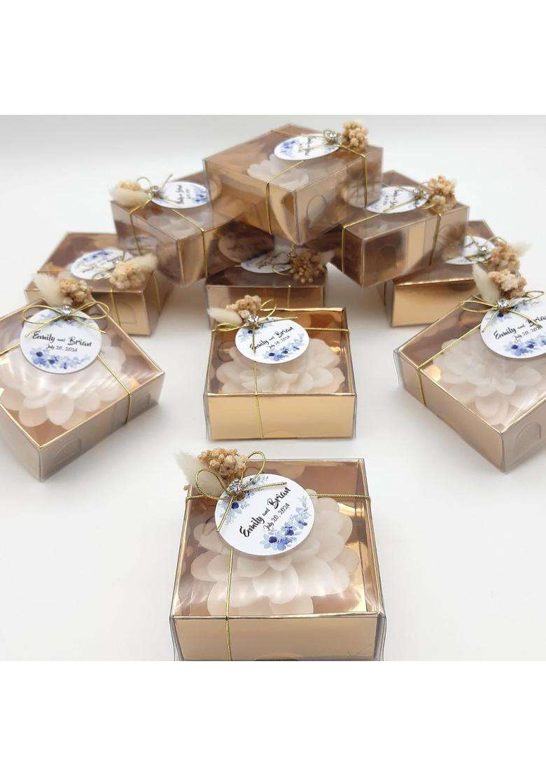 Giftupstore Giftsupstore Wedding Favor Guest Bulk Lotus Shaped Candle Party Favors Set of 20 - Indya