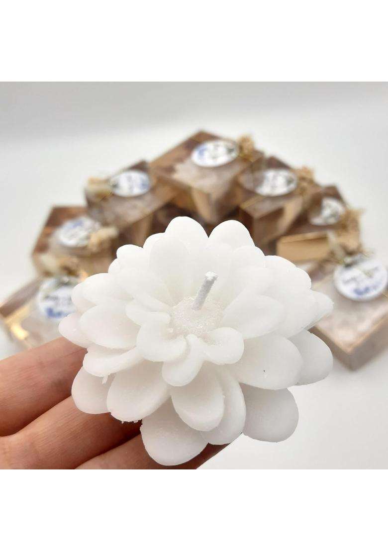 Giftupstore Giftsupstore Wedding Favor Guest Bulk Lotus Shaped Candle Party Favors Set of 20 - Indya