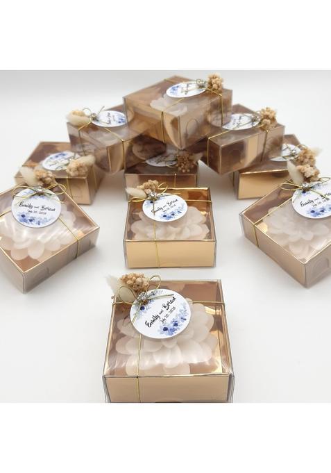 Giftupstore Giftsupstore Wedding Favor Guest Bulk Lotus Shaped Candle Party Favors Set of 20