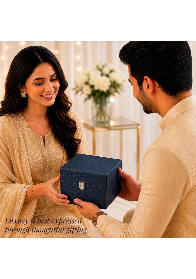 Diviniti Silver Plated Peacock Decorative Box with Premium Gift Box - Indya