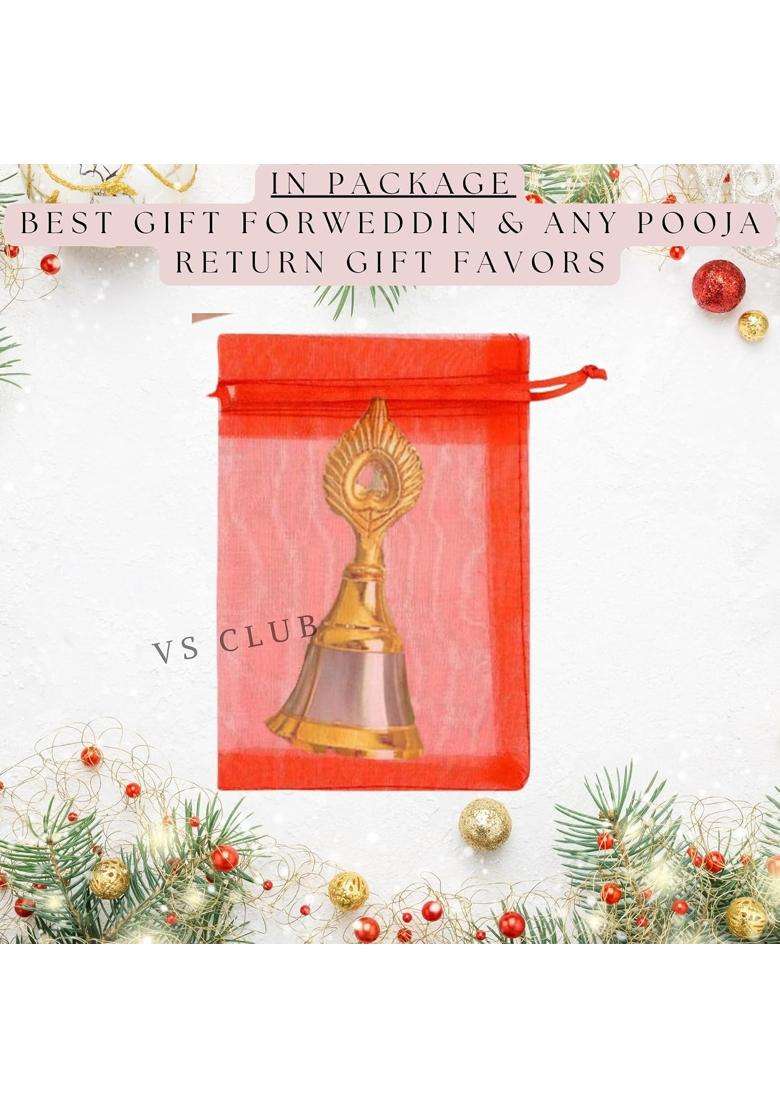 VS Clubelegant Gold and Silver Plated Wedding Phera Bells with Potli Bag - Indya