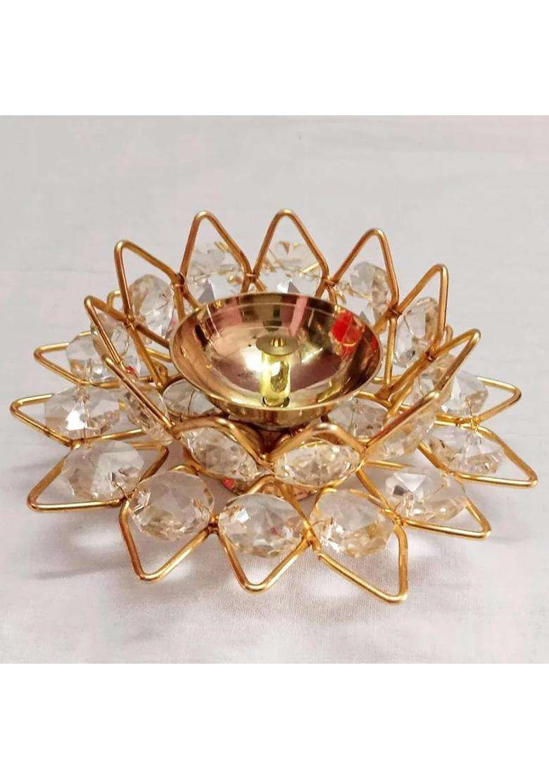Saugat Traders Bulk Return Gifts for Pooja Function Baby Shower Lotus Shape Diya Gift Box Pack of 4 - Indya