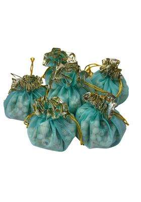 Lushure Medium Potli 20 50 Pack Organza Double Layer Drawstring Potli Bags for Return Gift Pack of 10