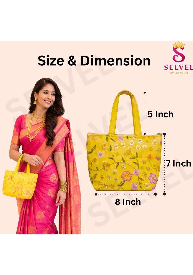 Virral Floral Traditional Design Potli Bag Return Gifts for Women Bulk Wedding Favors Potli Purse for Return - Indya