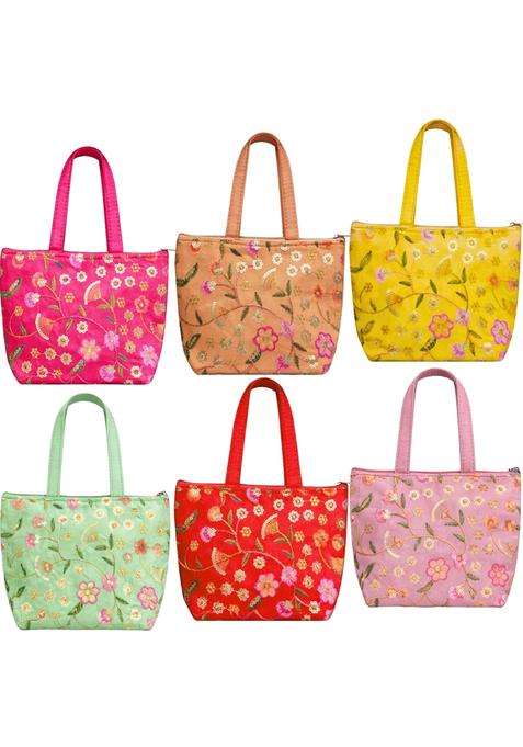 Virral Floral Traditional Design Potli Bag Return Gifts for Women Bulk Wedding Favors Potli Purse for Return