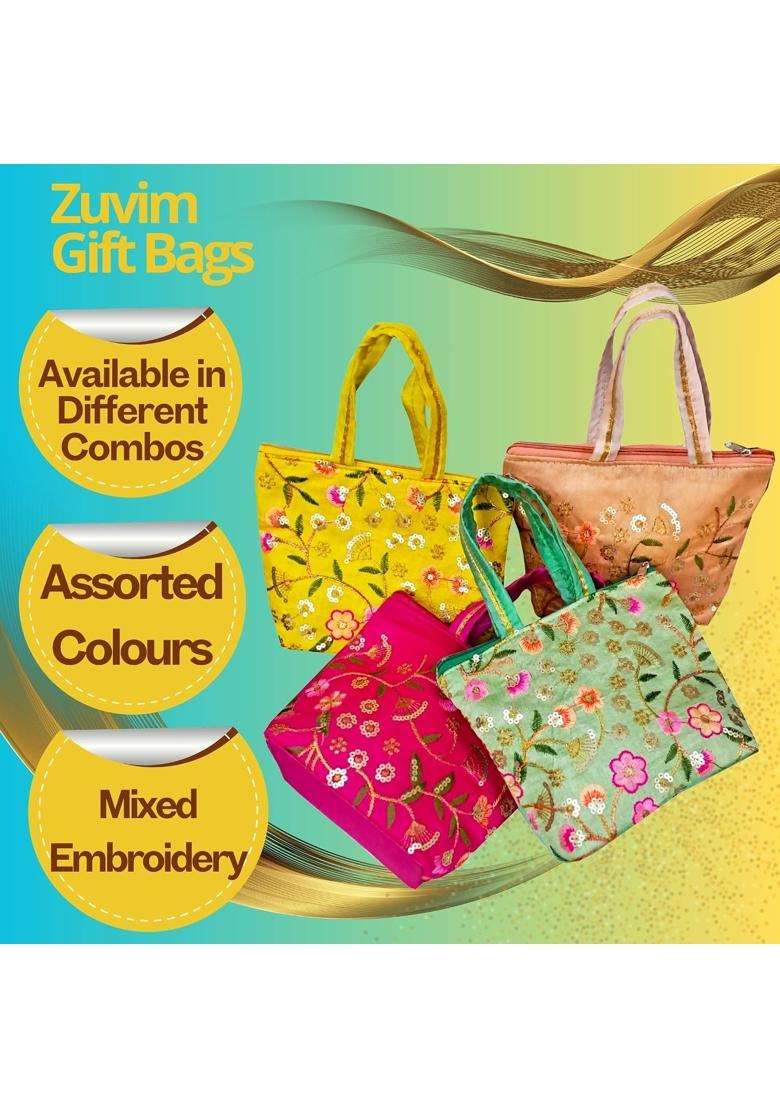 Zuvim Womens Pooja Bags for Return Gift Women Purse with Double Pockets Zipper for Ladies Gifting for Baby - Indya