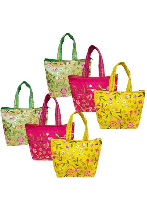 Zuvim Womens Pooja Bags for Return Gift Women Purse with Double Pockets Zipper for Ladies Gifting for Baby