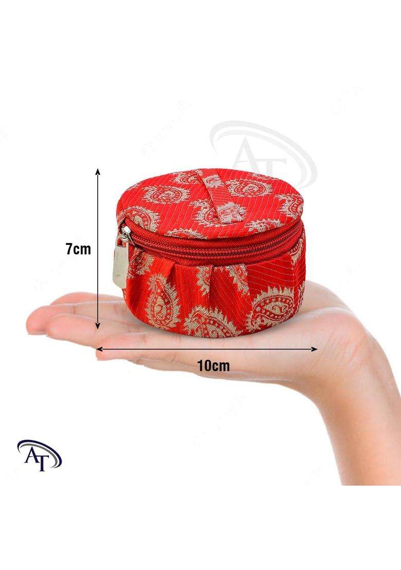Rishabh Overseas Multipurpose Box for Women Matki Shape Printed Jewellery Organiser and Earring Pack of 12 - Indya
