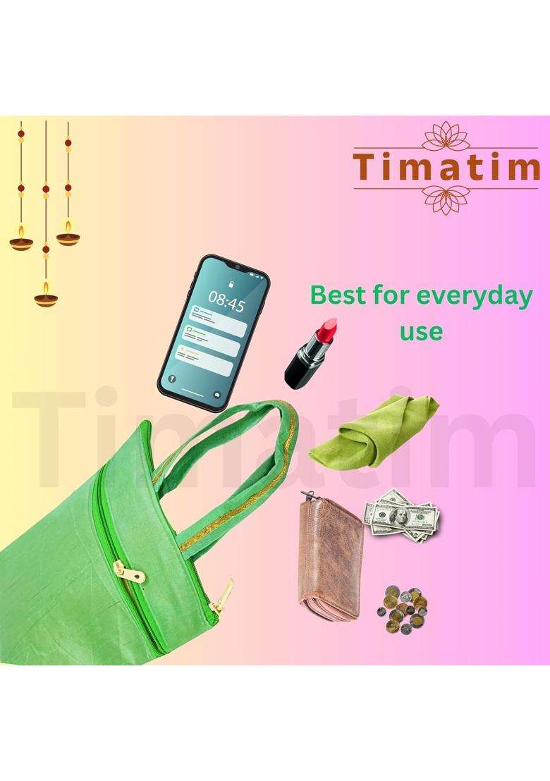 Zuvim Multicolor Timatim Wedding Return Gift Bags for Women Zipper Pouches with Peacock Print - Indya
