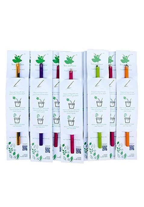 Sow and Grow Black Plantable Seed Pencils Single Pencils Made with 100 Percent Recycled Paper Pack of 50