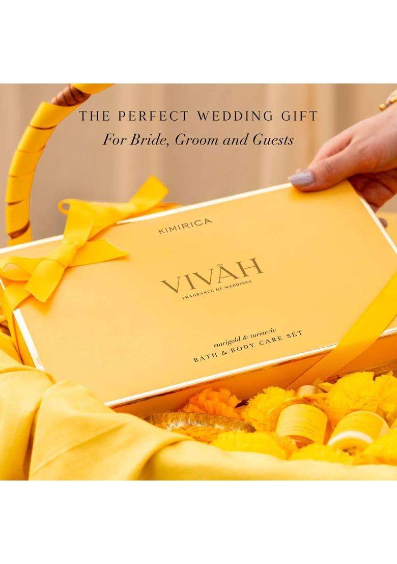 Kimirica Vivah Experience Wedding Gift Set for Couple Uniquely Crafted Wedding Gifts Contains Body Wash - Indya