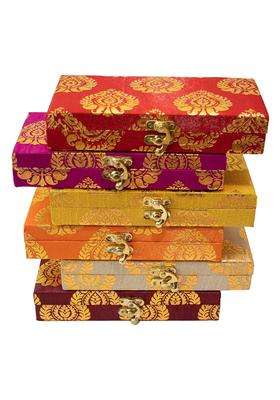 Jaipur ACE Wooden Decorative Multicolor Gaddi Boxes for Cash Paan and Jewellery Set of 8