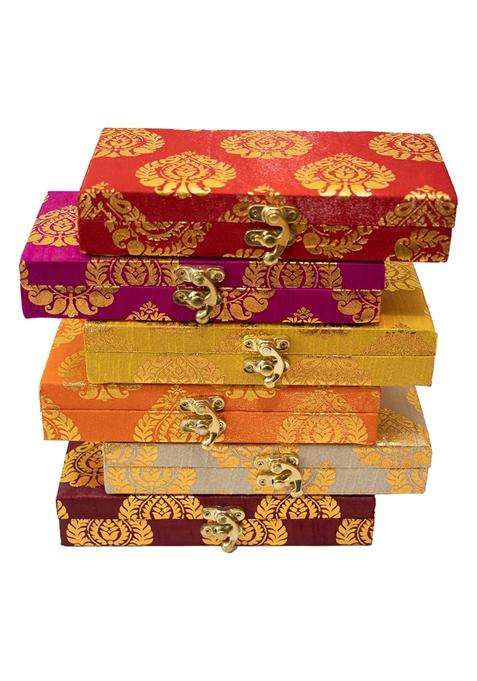Jaipur ACE Wooden Decorative Multicolor Gaddi Boxes for Cash Paan and Jewellery Set of 8