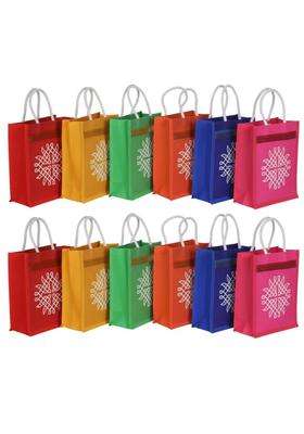 Desi Dhaga Multicolor Kolam Jute Bags for Return Gifts Eco Friendly Reusable Gift Bags for Women