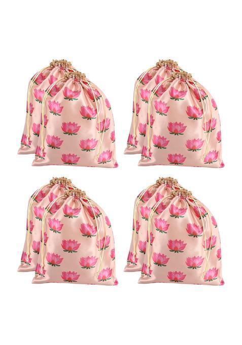 Kuber Industries Cream Polyester Potli Bags 7X9 Inch Pack of 8