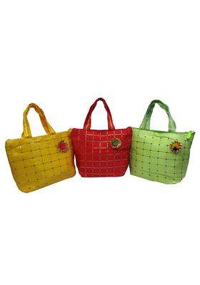 Purple Pink Ethnic Traditional Design Potli Bag Return Gifts for Women Bulk Wedding Favors Potli Purse